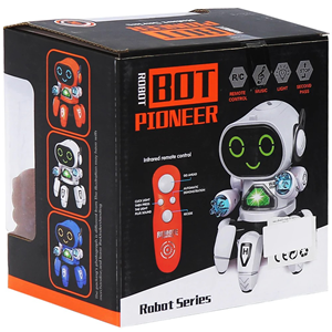 ربات کنترلی شش پا موزیکال و رقصنده نارنجی Dancing ROBOT on remote control RC music light orange -اسباب بازی